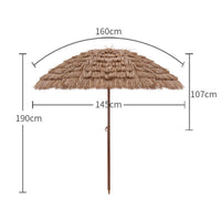 Parasol Round Thatched Parasol Upright Outdoor Shade