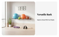 Space Saving Exercise Ball Wall Rack Multi-Purpose Exercise Ball Storage Rack Heavy Duty Easy to Install for Garage