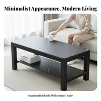 Two-Tier Rectangular Table Modern Minimalist Aesthetic 2-Tier Rectangular Table Double-Layer Layout for Home Use Room Furniture for Office Workers