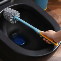 Round Head Toilet Brush Space Saving Toilet Bowl Brush with Extended Handle Washroom Cleaning