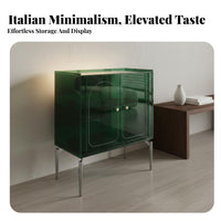 Acrylic Display Cabinet Light Luxury Design Colored Acrylic Cupboard Minimalist Design Translucent Sideboard for Collectors, Entryway, Bedroom