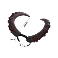 Horned Headband Black Devil Protrusions Headband Comfortable Costume Accessory for Halloween, Cosplay, Stage Performances