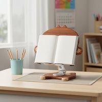 Wooden Monkey Book Stand Rotatable Cartoon Creature Reading Holder