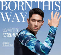 AquaPlay安泊来泳衣男泡温泉泳裤套装拉链速干保守游泳衣潜水服