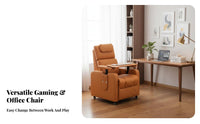 Ergonomic Gaming Seat with Footrest Reclining Function Ergonomic Sofa Chair with Footrest Adjustable Height Sturdy-Duty Build