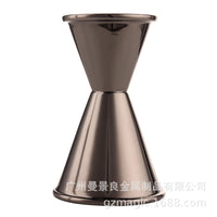 不锈钢304加厚双头卷边量杯带刻度酒吧量酒器刻字盎司杯 jigger杯