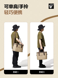 牧高笛精致露营保温箱冷藏包户外便携大容量森系保冷pvc野餐包