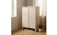 Solid Wood Shoe Storage Unit Removable Shelf Entryway Shoe Storage Unit Open Bottom Footwear Organizer for Hallway