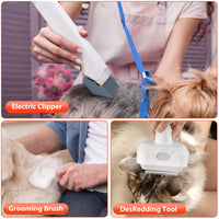 Electric Pet Hair Clipper and Vacuum Combo for Dogs and Cats, EU Plug