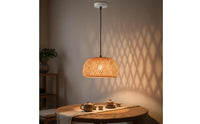 Japanese Style Bamboo Chandelier Southeast Asian Design Woven Bamboo Lampshade LED Bulb Included Indoor Lighting for Restaurant