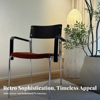 Modernist Inspired curved Frame Side Chair Wabi-Sabi Aesthetic Fabric Side Chair Minimalist Design Seating Furniture distinctive-look for Cafe Owners, Interior Designers, Homeowners, Dining Room, Restaurant, Kitchen, Reception Area
