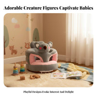Plush Creature Sit-up Trainer Upright Seating Support Toddler Sofa for Living Room