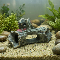 Tree Root Ornament Natural Wood-Look Aquatic Pets Hideout Cave Reddish Accents