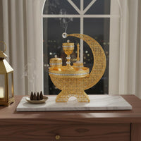 Arabic Scent Tray Set Delicate Workmanship Half-Moon Moon Scent Holder Tabletop Ornament Home Decor