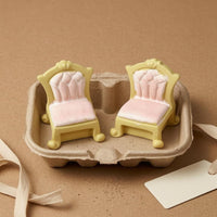 2 Pieces Tufted Miniature Chair Ornate Dollhouse Furniture Upholstered
