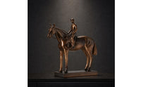Equestrian Statue Detailed Craftsmanship Rectangular Base Horse Equestrian Statue Tabletop Ornament