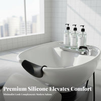 Shampoo Bowl Neck Rest Comfortable Silicone Neck Support Soft & Flexible Curved D Sink Pillow for Hairstylists, Home Users, Barbershop, Spa