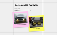 Waterproof golden fog lights, bright