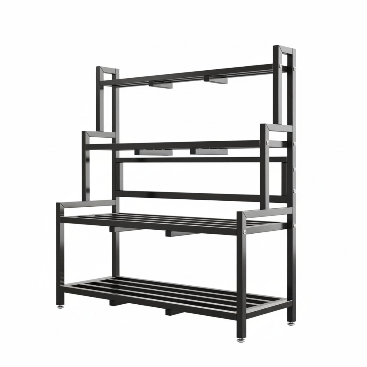 Floor-Standing Tiered Plant Ladder Indoor and Outdoor Use 3-Tier Plant Stand Multi-Functional Flower Pot Holder Space-Saving for Gardeners, Apartment Dwellers, Homeowners, Balcony, Indoors, Outdoors, Living Room