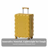 crackerTextured Luggage Telescopic Handle Trolley Case TSA Approved Lock