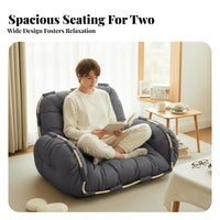 Adjustable Floor Sofa Bed Space-Saving Design Transformable Lounger Chair Luxuriously Cushioned and Comfortable Thickly Padded
