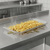 Gastronorm 1/1 Wire Rack Tray Oil Draining Stainless Steel Fryer Basket Easy To