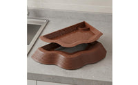 Turtle Food and Water Bowl Polished Edges 2-in-1 Amphibian Feeding Station Anti-Slip Ramp Terrarium Accessory Tip-Resistant
