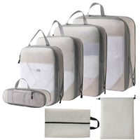 7 Pieces Travel Packing Cubes Mesh Luggage Organizer Set Portable for Travelers