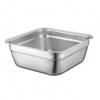 Stainless Steel Basin Rolled rims Household Container Shiny Silver