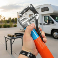 7 Pieces Multi-Purpose 120CC Mini Grease Kit Aluminum Alloy Body Manual Grease Set High Pressure Maintenance Tool Heavy Duty for Marine