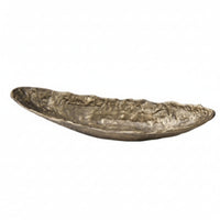 Sculptural Tray Silver Centerpiece Bowl Shallow for Dining Table, Living Room