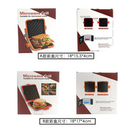 Microwave Sandwich Toaster with Non-Stick Coating for Quick Breakfast