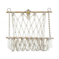 Macrame Wall Hanging Shelf Woven Macrame Storage Shelf Small Areas