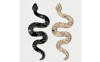 2 Pieces Wooden Wall Art Snake-Shaped Wall Ornaments Minimalist Wood Plaques for Living Room, Hallway, Studio