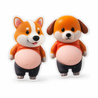 Cartoon Silicone Bumper with Dog Shape Soft Anti-Collision Sticker Safeguarding Door Bumper Cute for Furniture