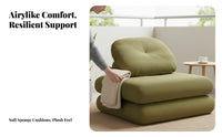 Armless Block Sofa Sectional Design Living Room Furniture Unrestricted Combination Lowheight for Young Adults, Homeowners