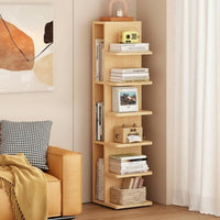 Narrow Multi-Tier Shelf Floor-Standing shelf unit Space-Saving Sturdy Construction for Students, Corner