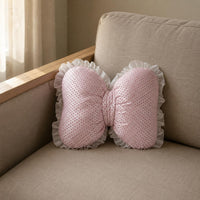 Bow Shaped Throw Pillow Dotted Bow Pillow Large for Sofa, Bedroom