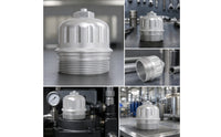 Aluminum Billet Fuel Filter Housing Machined Fuel Filter Housing Threaded OEM Fit for Mechanics, Car Enthusiasts, Engine Fuel Maintenance, Engine Bay