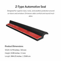 Z-Type Car Door Seal Strip, Automotive Sealing Strip for Noise Insulation, Waterproof Sealing, Z-sha - Image 3