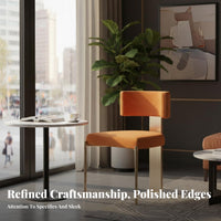 Upholstered Chair with Slat Spine Spinerest Modern Design Dining Room Seat Sturdy Frame Easy Assembly for Adults, Kitchen