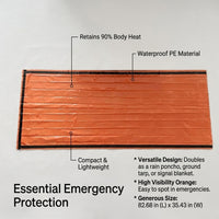Emergency Sleeping Bag Lightweight PE Foil Thermal Sack, Waterproof Windproof Mylar for Hiking Outdo - Image 5
