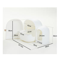 Litter Box with Entry Tunnel Easy to Clean Pet Supply Minimalist for Apartment