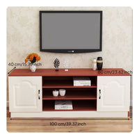 Contemporary Television Cabinet Sturdy Construction Sleek Wooden TV Cabinet Wear-Resistant Surface Entertainment Center with Storage for Bedroom