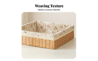 Woven container Decorative Woven basket with Handles Desktop Tidy for Closet, Families