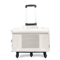 Rolling Cat Carrier Sturdy Cat Carrier with Wheels Portable for Cats