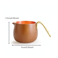 Copper Coffee Pot Hammered Turkish Coffee Pot Compact for Tabletop Serving