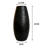 Plastic Ceramic-Look Vase Retro Style for Home Decor
