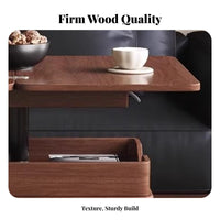 Lift-Top Rolling Storage Table Rotating Tabletop Household Furniture for Bedroom