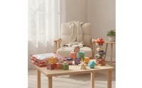 Tactile Soft Building Block Set Textured Baby Blocks with Mesh Bag Easy to Grasp Stacking Blocks Long-Lasting for Playroom
